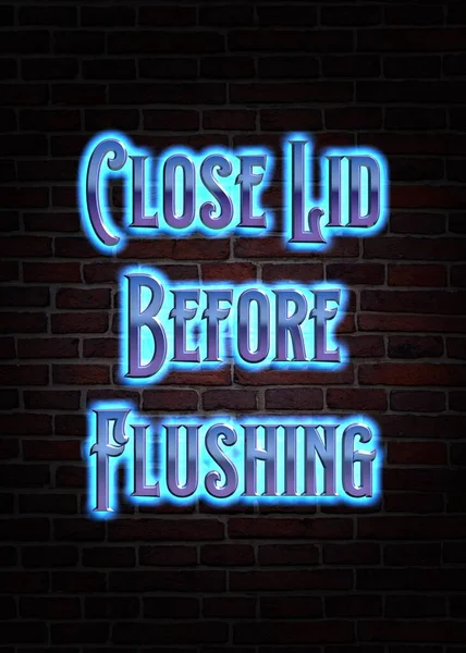 Close Lid Flushing — Stock Photo, Image