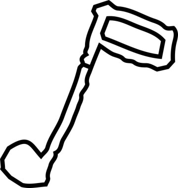 Bu çocuklar tarafından çizilmiş şirin bir müzik notası çizimi.