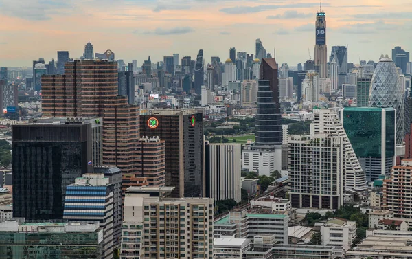 Bangkok Thailand Jul 2020 Uitzicht Bangkok Voor Zonsondergang Zorgt Voor — Stockfoto