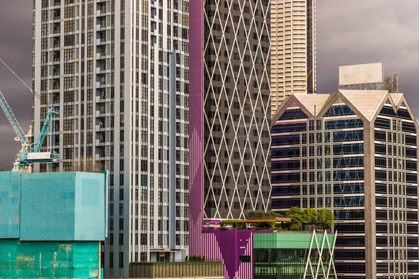Bangkok Thaiföld Aug 2020 Részlet Modern Irodaház Belvárosában Bangkok Modern — Stock Fotó