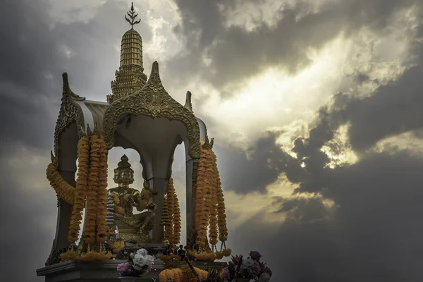 Bangkok Thailand Dezember 2019 Goldene Statue Des Phra Phrom Oder — Stockfoto