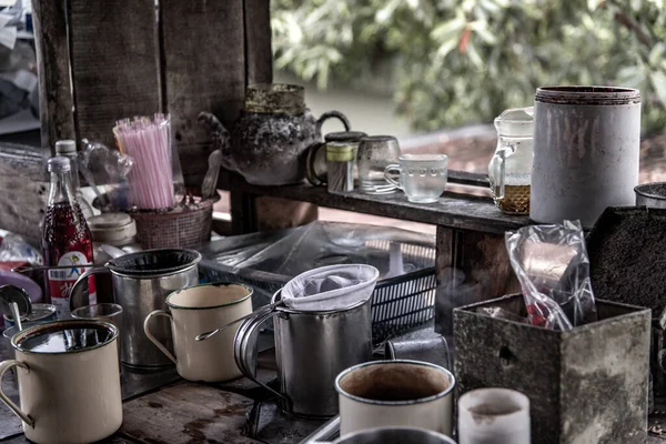 Samut Sakhon Thailand Nov 2019 Lokaal Café Ingericht Met Vintage — Stockfoto
