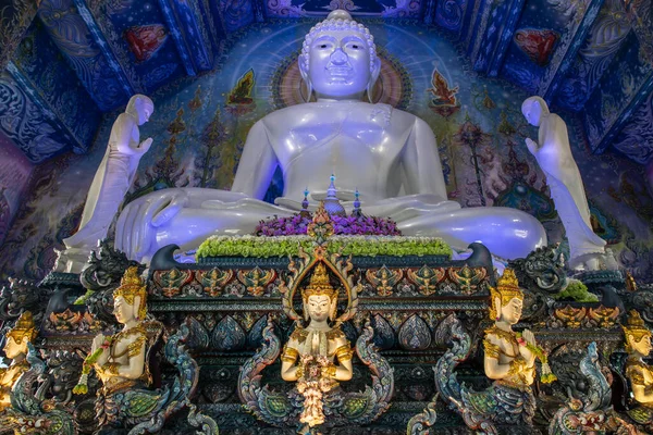 Chiang Rai Thaïlande Sept 2020 Belle Sculpture Bouddha Géant Blanc — Photo