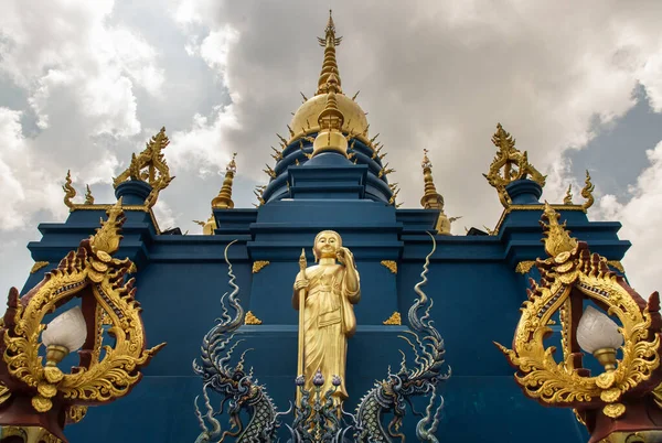 Chiang Rai Thaiföld Szeptember 2020 Részletes Szobrok Golden Buddha Kép — Stock Fotó