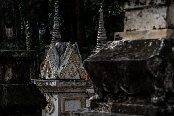 Ratchaburi Thaiföld 2019 Szeptember Pagodák Thaiföldi Emberek Családjának Hamvait Tartalmazó — Stock Fotó