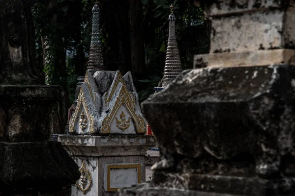 Ratchaburi Thaïlande Sept 2019 Pagodas Appelé Chedi Contenant Les Cendres — Photo