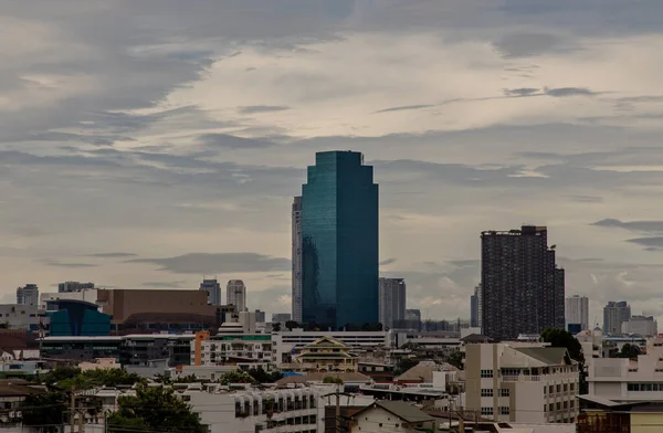 Bangkok Centrum Města Městská Krajina Mrakodrapy Večer Dát Městu Moderní — Stock fotografie