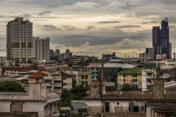 Bangkok Downtown Cityscape Skyscrapers Eveninggive City Modern Style Selective Focus — Stock Photo, Image