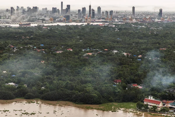 Bangkok Thaïlande Septembre 2021 Une Impressionnante Vue Aérienne Sur Les — Photo