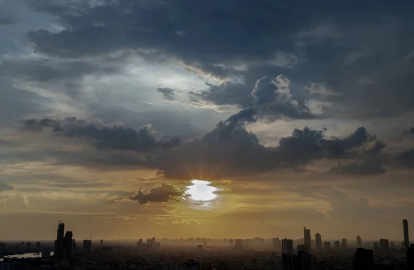 Bangkok Tailândia Agosto 2021 Lindo Panorama Panorâmico Nascer Sol Pôr — Fotografia de Stock
