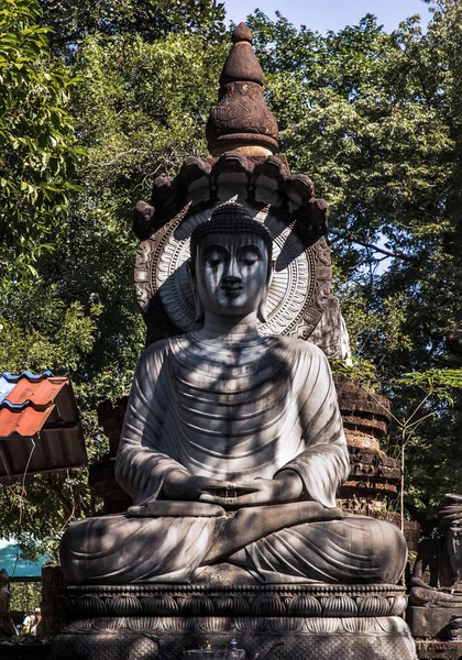 Bangkok Thaïlande Dec 2021 Ancienne Statue Bouddha Dans Province Wat — Photo