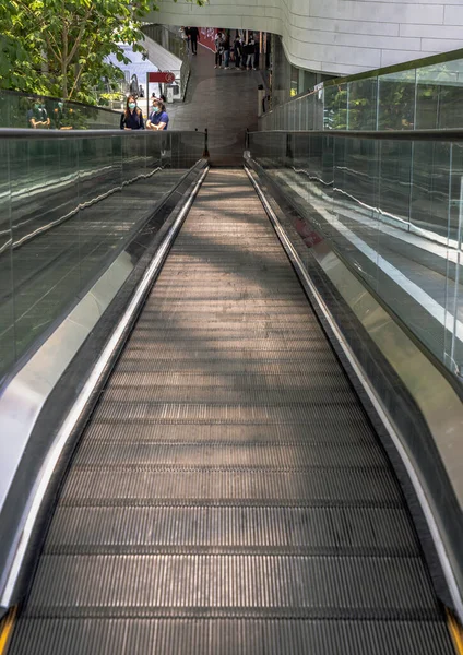 Bangkok Thaïlande Avril 2021 Escalier Moderne Avec Escaliers Roulants Pour — Photo