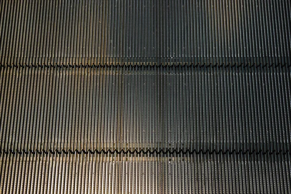 Detail Shot Moving Steps Bottom Conventional Escalator Sensor Focus Specifically — Stockfoto