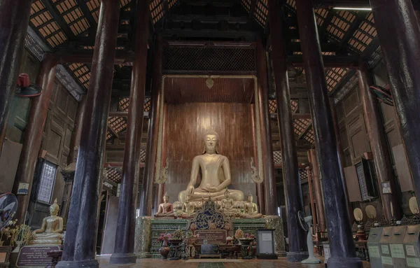 Чиангмай Таиланд Сен 2020 Buddha Image Main Vihan Wat Phun — стоковое фото