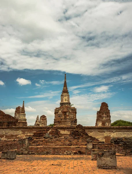 Aytthaya Tailândia Agosto 2020 Património Mundial Wat Phra Mahathat Cidade — Fotografia de Stock