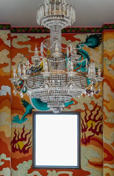 Chonburi Tailandia Feb 2022 Araña Decorativa Colgando Techo Hermoso Arte — Foto de Stock