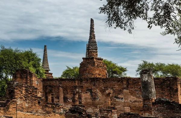 Património Mundial Wat Phra Sanphet Cidade Antiga Lugar Histórico Ayutthaya — Fotografia de Stock