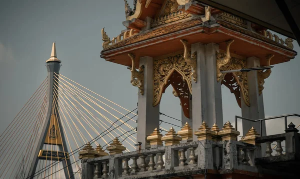 Bangkok Thailand Mär 2022 Schöne Aussicht Auf Buddhistische Thailändische Tempel — Stockfoto