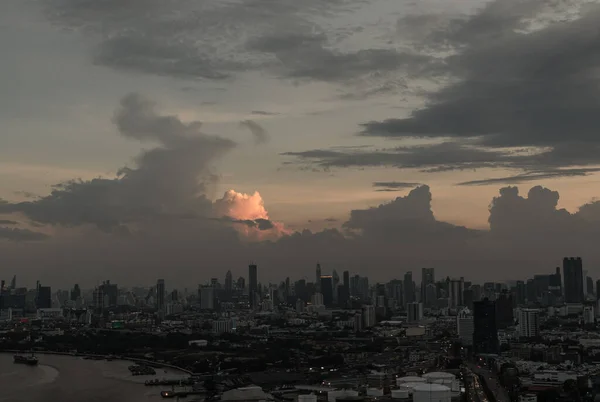 Bangkok Thailand Apr 2022 Impressive Aerial Top View Skyscrapers Downtown — Stock Photo, Image