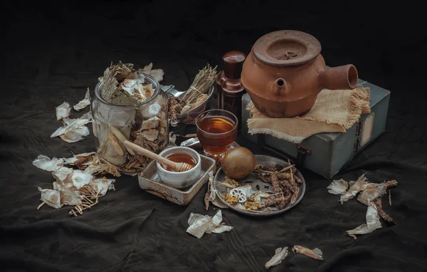 Chinese Herbal Tea Jub Lieng Mixed Various Herbal Dry Tea — Stockfoto