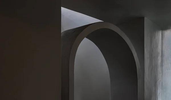 Luz Del Sol Brilla Través Del Diseño Interior Del Arco — Foto de Stock