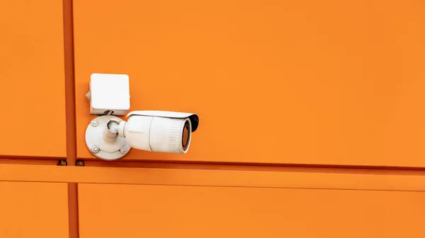 Камера Видеонаблюдения Фасаде Дома Камера Обеспечения Безопасности Предотвращения Общественного Порядка — стоковое фото