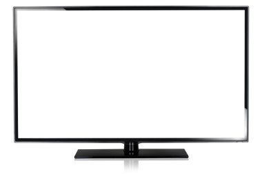 TV üzerinde izole beyaz arka plan ayarlamak