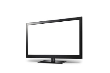 TV üzerinde izole beyaz arka plan ayarlamak