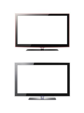 TV üzerinde izole beyaz arka plan ayarlamak