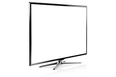 TV üzerinde izole beyaz arka plan ayarlamak