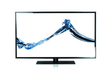 TV üzerinde izole beyaz arka plan ayarlamak