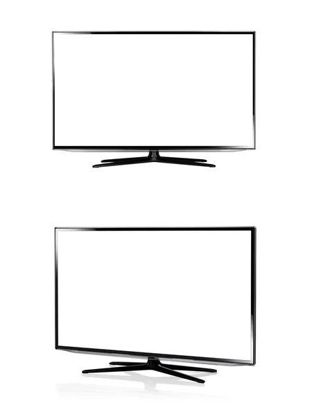 Fjernsynsapparat isolert på hvit bakgrunn – stockfoto