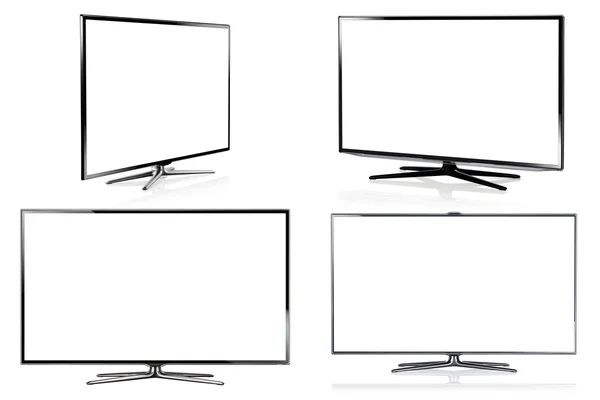 Tv set isolado no fundo branco — Fotografia de Stock