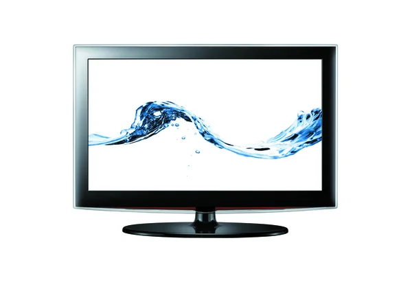 Телевізор ізольований на білому фоні — стокове фото