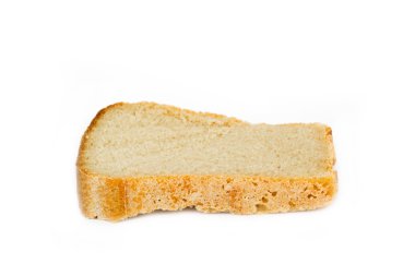 Beyaz arkaplanda ekmek