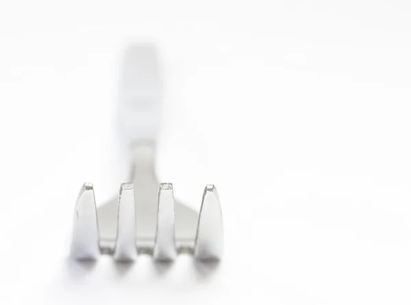 Close up fork on white — Stock Photo, Image