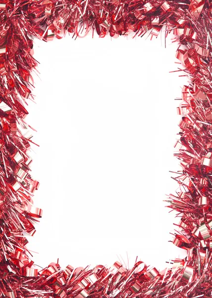 Rode Kerstmis klatergoud garland — Stockfoto