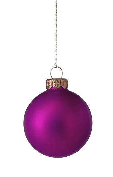 Jediné fialové Vánoční cetka — Stock fotografie