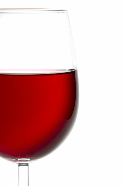 Bicchiere di vino rosso su sfondo bianco — Foto Stock