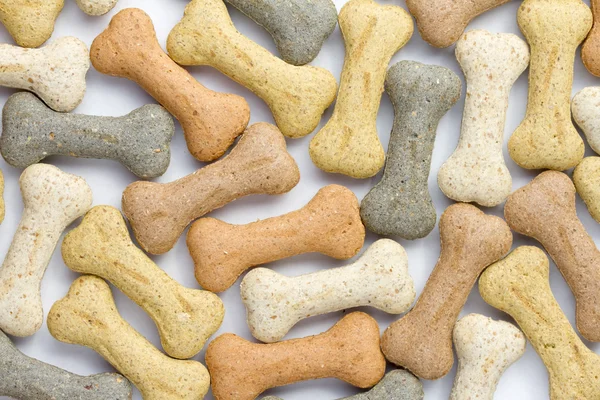 Background of bone shaped dog treat biscuits — Stock Photo, Image