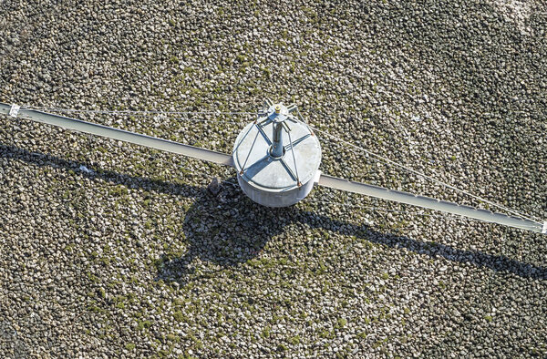 Вид с воздуха на очистные сооружения в Великобритании
