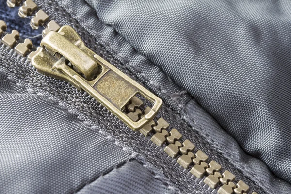 Close up zip detail — Stock Photo, Image