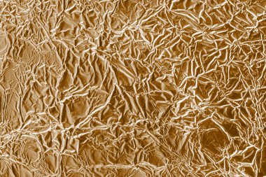 Bronz alüminyum folyo arka plan buruşuk