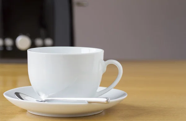 Cup of tea with toaster — Stock Photo, Image