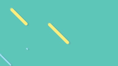 4 bin. Soyut 2B desen dinamik animasyon grafiksel arkaplanının kusursuz döngüsü renkli çizgiler boyunca akıyor ve açık yeşil ekran arka planında ışıldıyor.