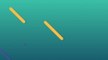 4 bin. Soyut 2B desen dinamik animasyon grafiksel arkaplanının kusursuz döngüsü renkli çizgiler boyunca akıyor ve açık yeşil ekran arka planında ışıldıyor.