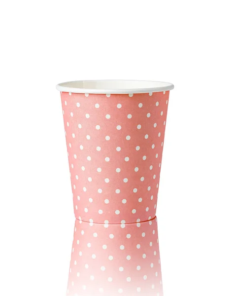 Disposable Paper Cups Isolated White Background — Stock Photo, Image