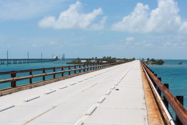 The Historic Seven Mile Bridge in the Florida Keys clipart