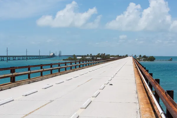 Florida keys tarihi seven mile Köprüsü - Stok İmaj