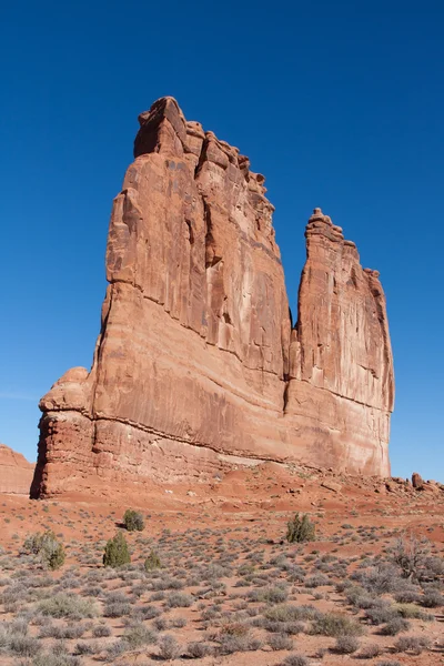 Gerechtsgebouw towers op het arches national park — Stockfoto
